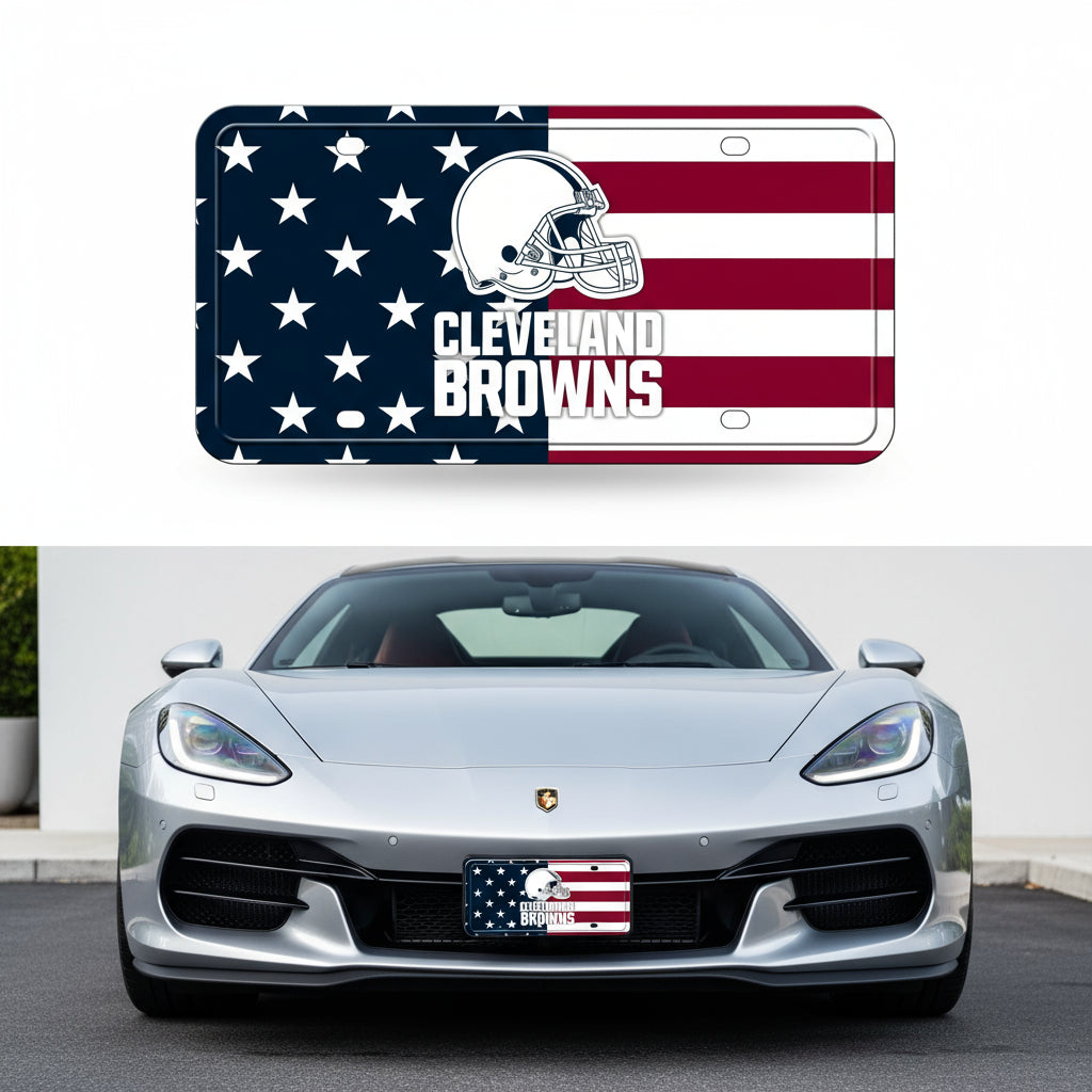 Rico Industries NFL Football USA Metal Auto Tag 6" x 12" - Great for Truck/Car/SUV