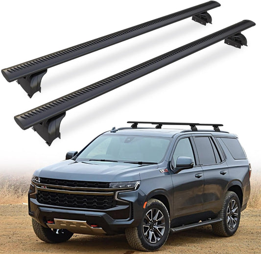 330 LBS Lockable Cross Bar Fit for 2021 2022 2023 2024 2025 Chevrolet Tahoe, Chevy Suburban, GMC Yukon & Yukon XL, Cadillac Escalade ESV Anti-Theft Roof Rack Rail Crossbar Luggage Cargo Bar