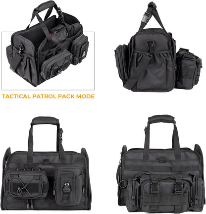 Universal Tactical Car Seat Back Organizer Patrol Bag Tactical Molle Vehicle Organizers with 5 Detachable Molle Pouches Multi-function Designed