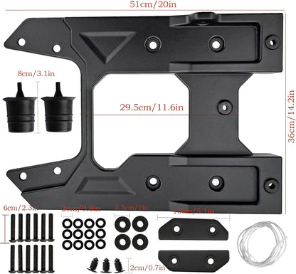 Spare Tire Carrier Hinge Reinforcement Kits Compatible with 2018 - 2021 Jeep Wrangler JL