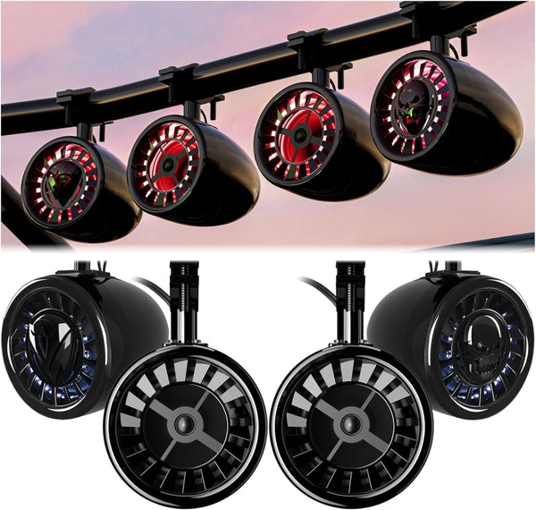 5 Inch Speakers UTV Sound Bar 8 Speakers for UTVs Fits 1.5-2in Roll — OMOTOR