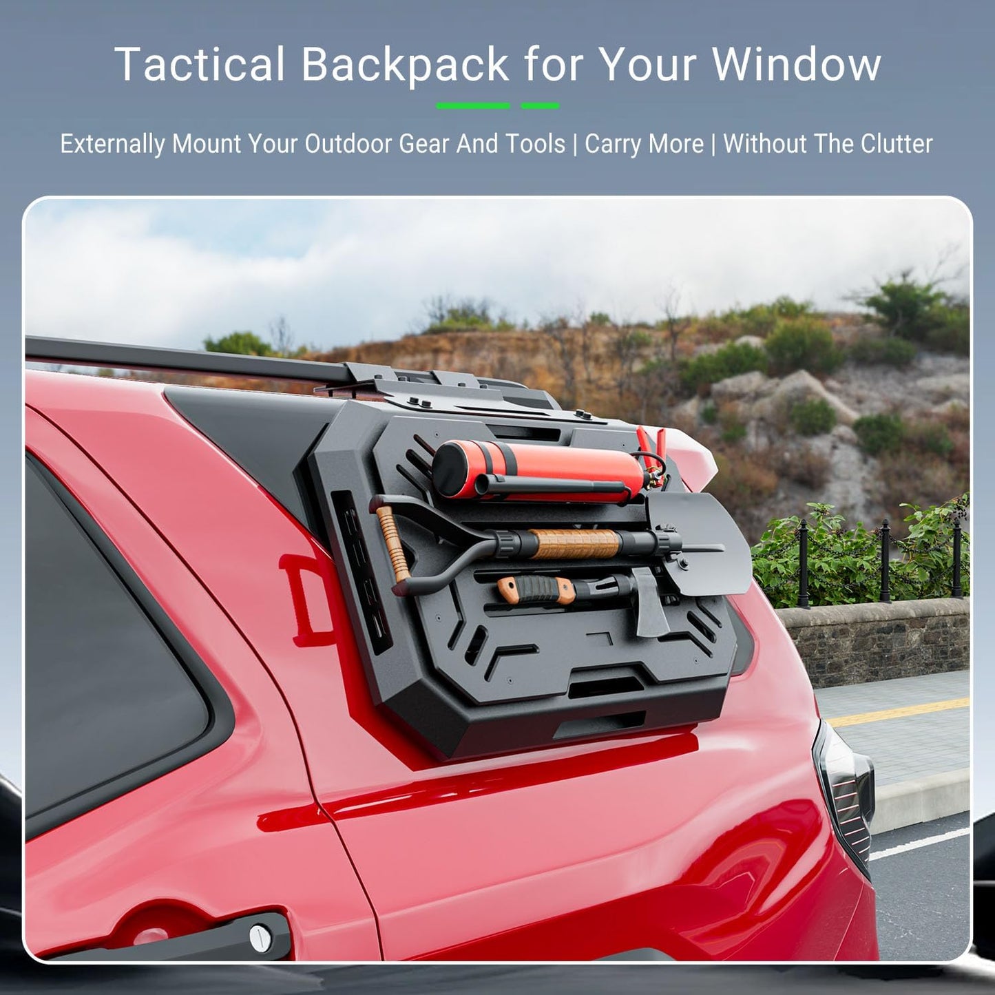 Rear Window Storage Molle Panel Compatible with 2025 2026 Toyota 4Runner (Only for Driver Side)