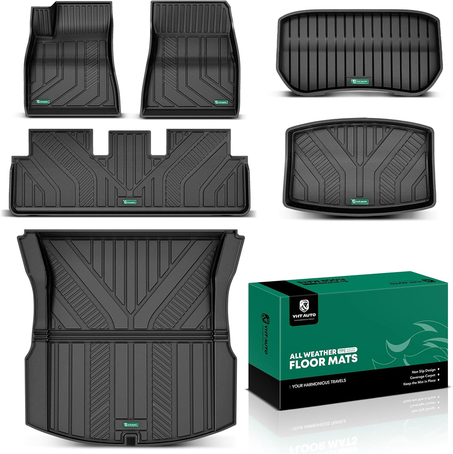 6PCS All Weather TPE  Floor Mats for 2024 2025 Tesla Model 3 Highland
