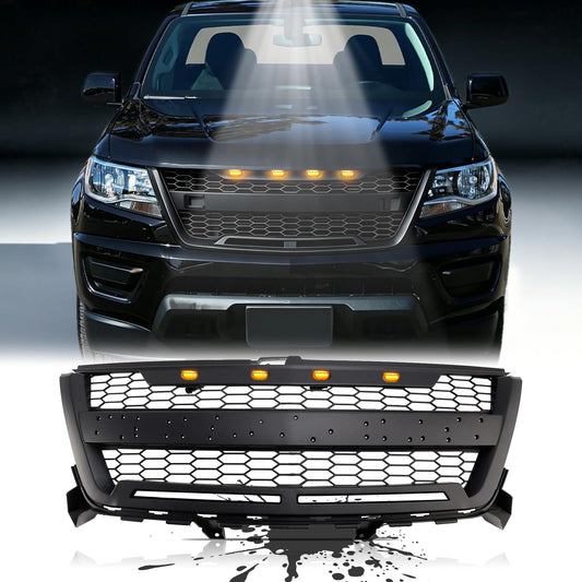 Front Grille with LED Lights Compatible with 2016 - 2020 Colorado Base/LT/WT / Z71 Models(Not for ZR2)