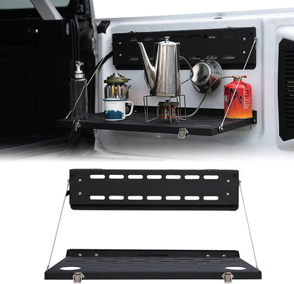 Tailgate Rack for 2021 2022 2023 2024 Ford Bronco 2/4 Door Rear Foldable Cargo Shelf - OMOTOR