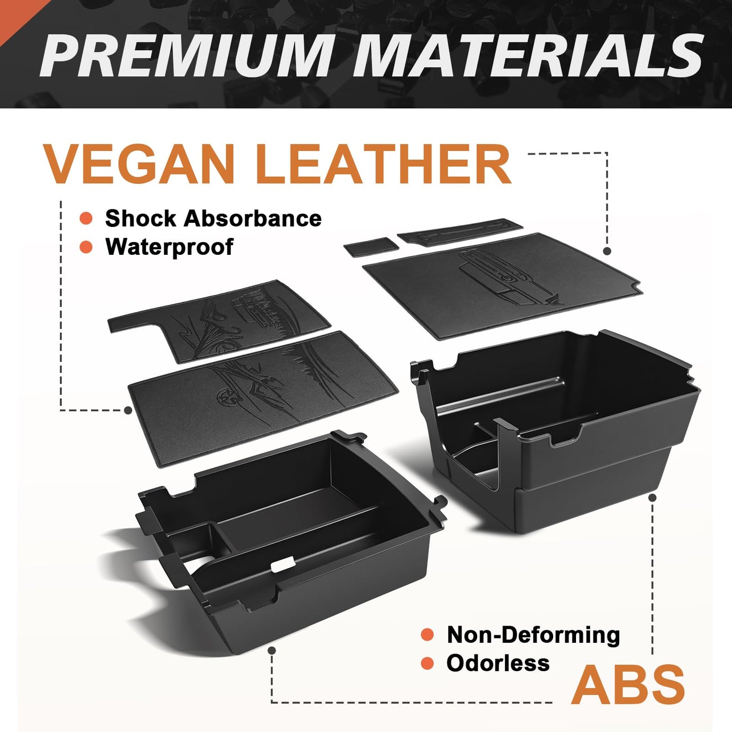 Center Console Organizer Compatible with 2025 2026 Ford Bronco (Not for 2-Door& Manual &Bronco Sport)