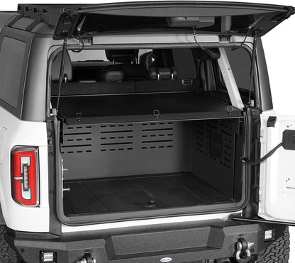 u-Box Bronco Rear Cargo Rack Trunk Security Deck Enclosure Luggage Storage for 2021 2022 2023 2024 2025 Ford Bronco 4-Door Hardtop (Exclude Bronco Sport & Rapot)