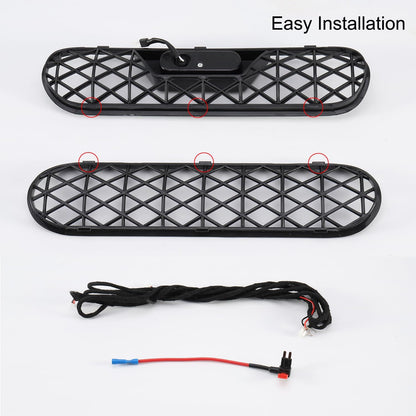 Front Grill Inserts with Amber Light for 2021 2022 2023 2024 Ford Bronco Big Bend Outer Banks 2/4 Door Mesh Grille Inserts Frame Trim Covers