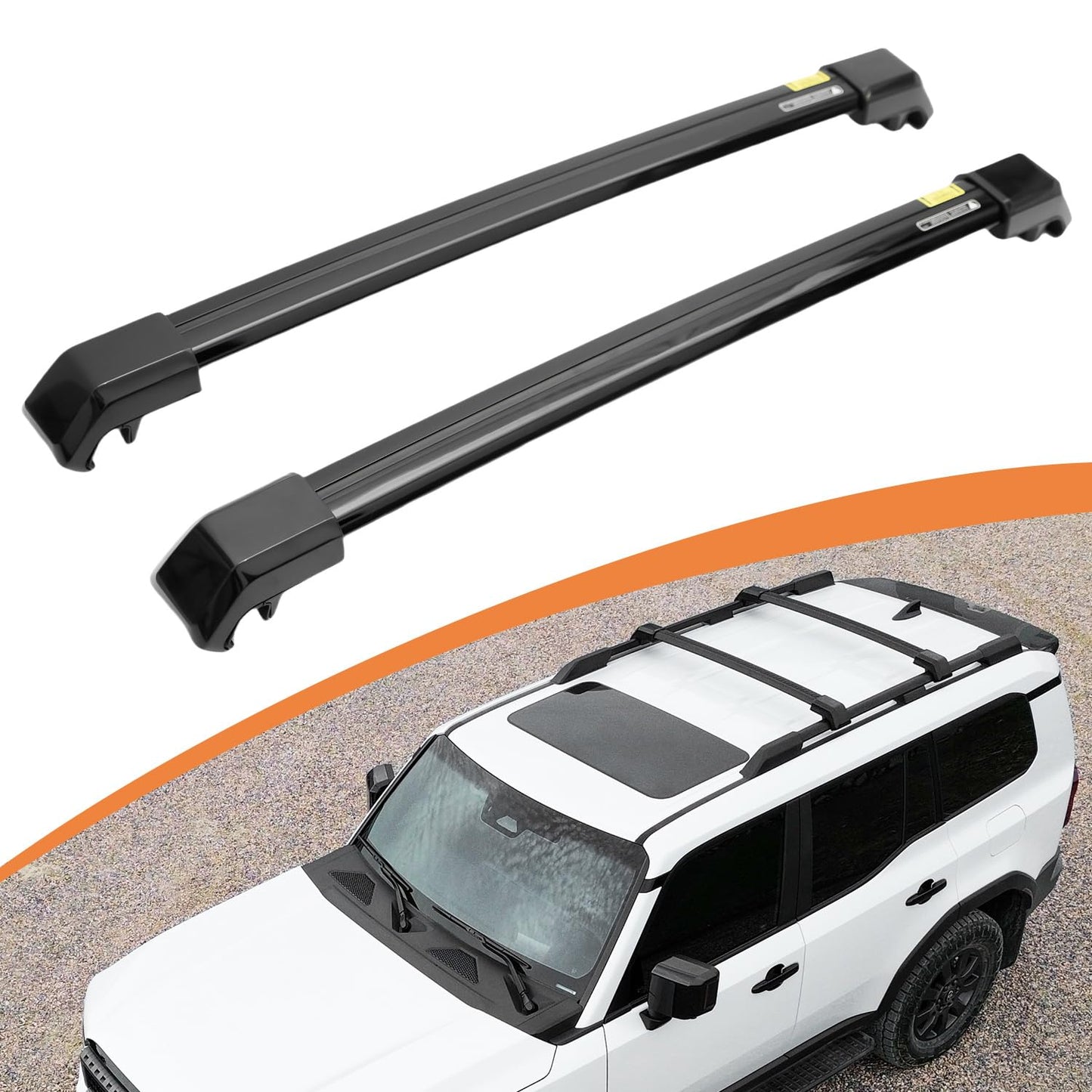 Roof Rack Side Rails + Cross Bars for Toyota Land Cruiser Prado J250 LC250/1958 2024-2026