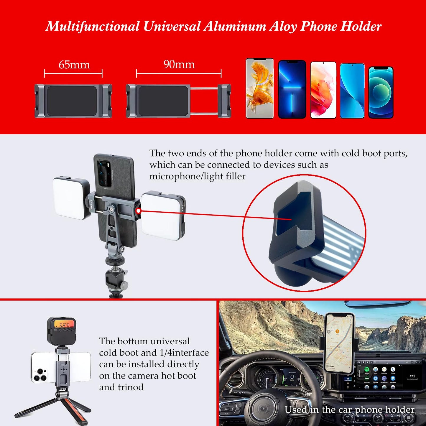Metal Dash Platform Phone Holder for 2022 - 2026 Tundra & Sequoia