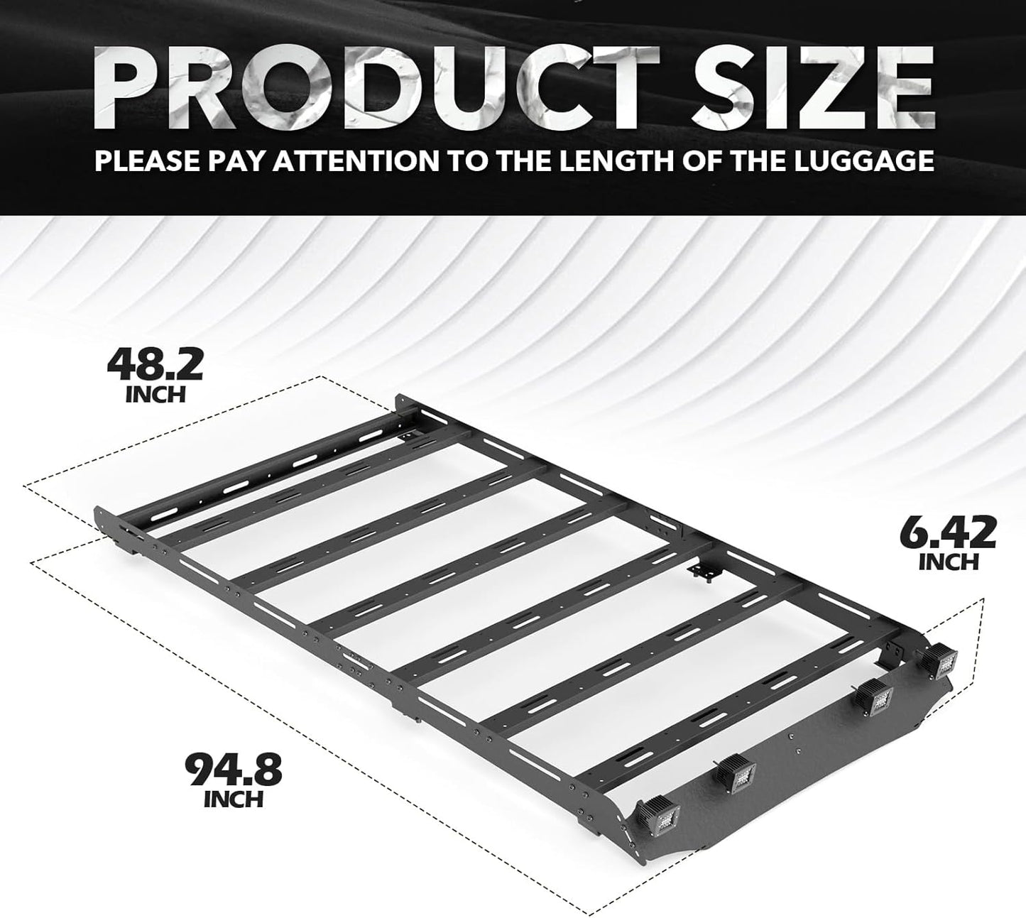 Roof Rack for Toyota 4Runner 5th Gen 2010 2011 2012 2013 2014 2015 2016 2017 2018 2019 2020 2021 2022 2023 2024, 800 lbs Load Capacity, 94.8 x 48.2 x 5.4 inches