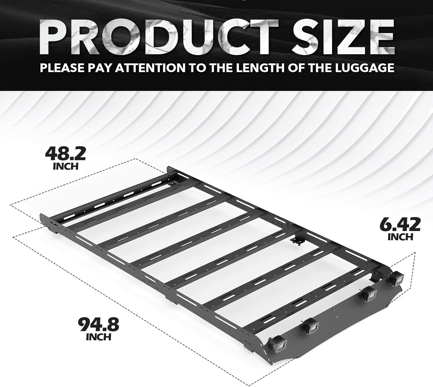 Roof Rack for Toyota 4Runner 5th Gen 2010 2011 2012 2013 2014 2015 2016 2017 2018 2019 2020 2021 2022 2023 2024, 800 lbs Load Capacity, 94.8 x 48.2 x 5.4 inches