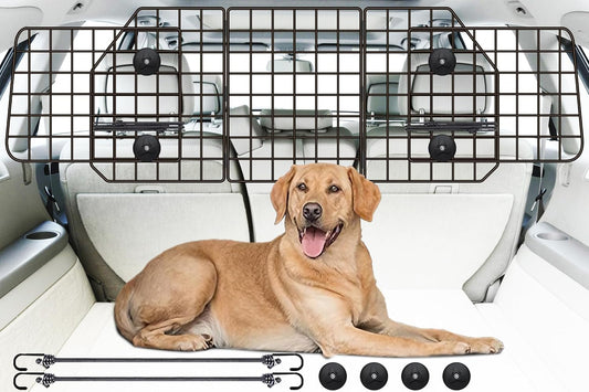 Adjustable Steel Mesh Dog Car Barrier for SUVs and Trucks