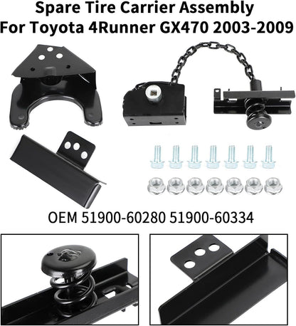 Spare Tire Carrier Assembly 51900-60280 For Toyota 4Runner GX470 2003-2009