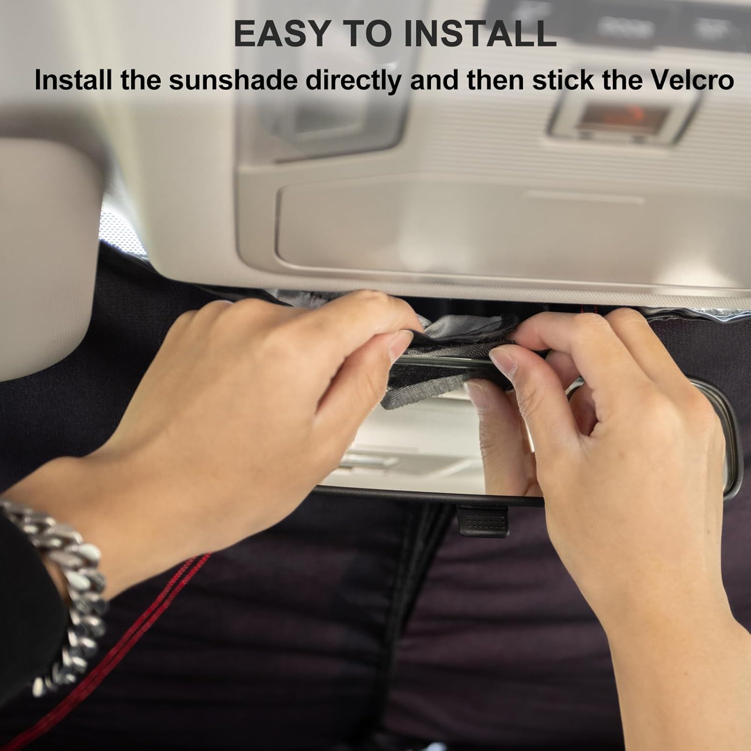 Windshield Sun Shade for Toyota Tundra 2014-2021, Custom Fit Foldable Front Window Sunshade Sun Visor Protector, Block UV Rays Keep Your Car Cooler