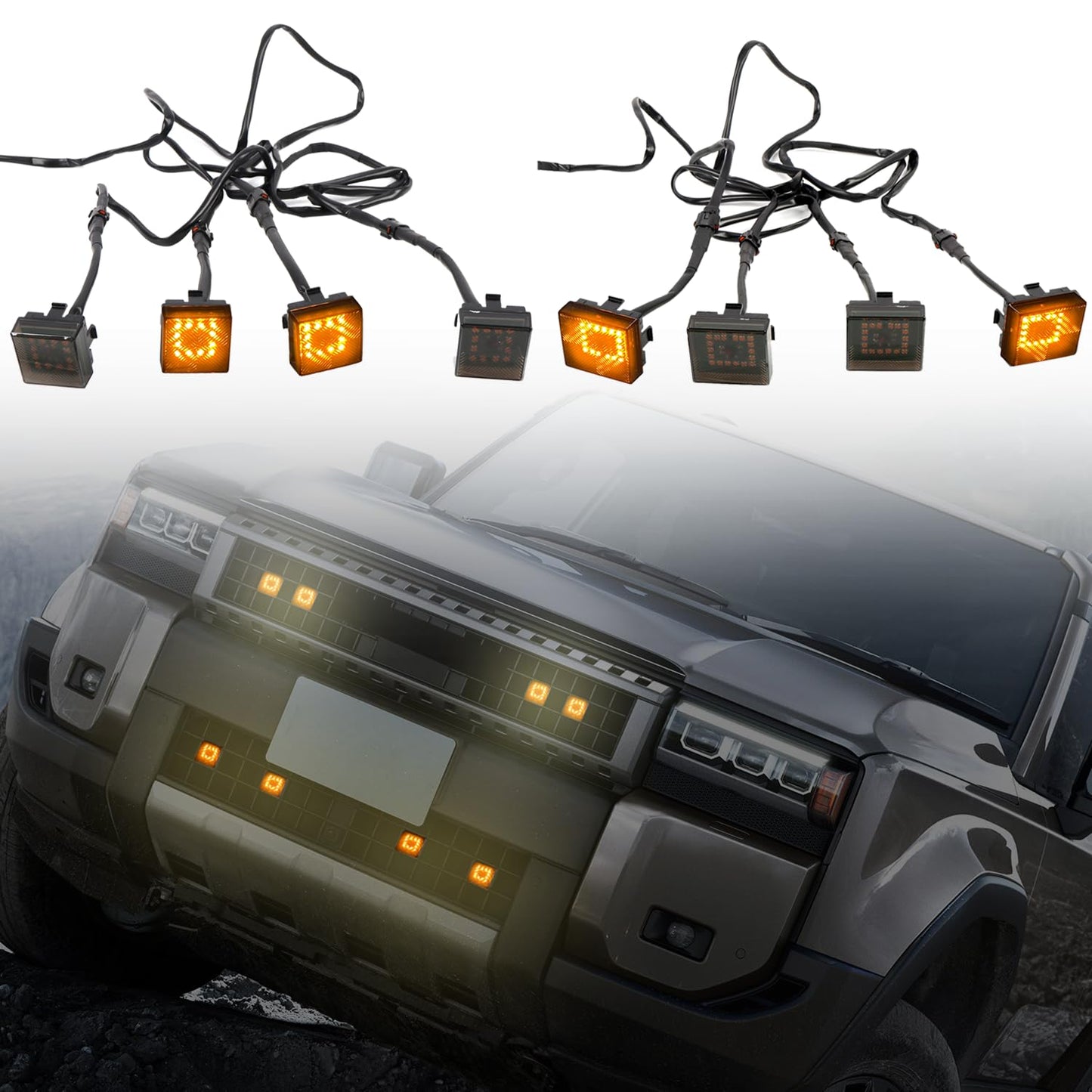Grille Amber LED Light Assembling Kit for Toyota Land Cruiser Prado LC250 J250 2024 2025