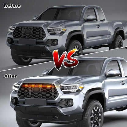 4 Pcs Grille Lights Compatible with Toyota Tacoma 2020 - 2023 TRD Off Road and Sport Models
