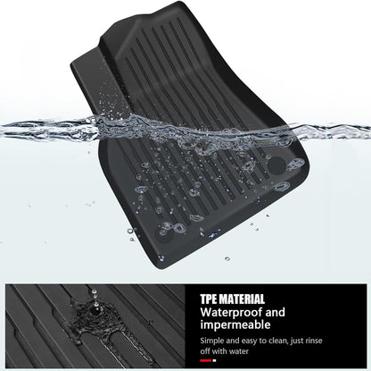 Floor Mats for Tesla Model Y 2020-2024 All Weather TPE Cargo Liner Floor Mats and Cargo Trunk Mats Accessories (Set of 6 - Not Fit 7-Seat) - OMOTOR