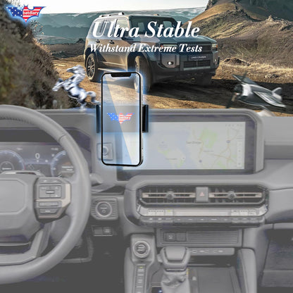 Aluminum Phone Mount for Toyota Land Cruiser 250 2024-2025 for iPhone 16/15 Pro Max, Galaxy S24