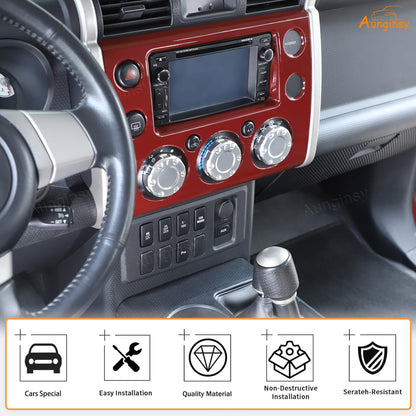 Center Console Air Conditioner Switch Button Knob Trim Cover Compatible with Toyota FJ Cruiser 2007-2021