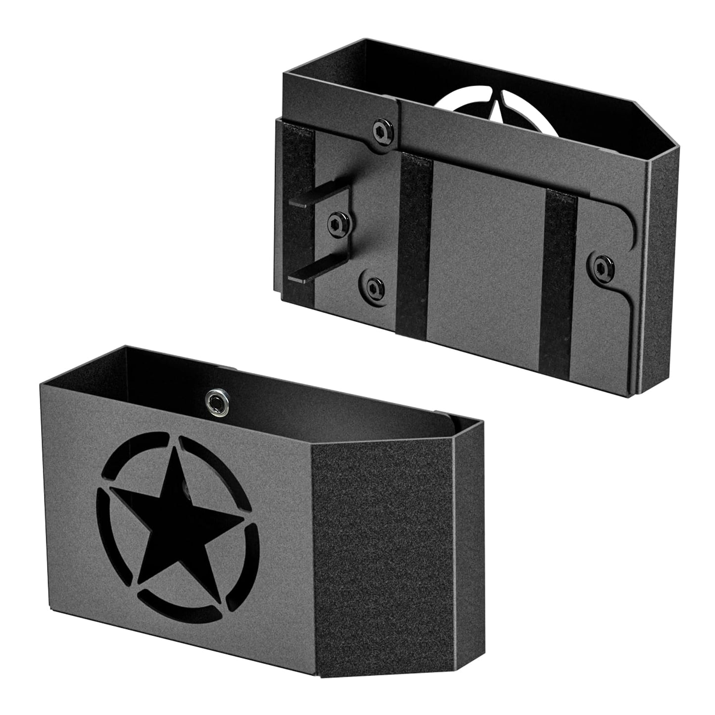 Upgrade Metal Gear Shift Center Console Organizer for Jeep Wrangler Accessories and Jeep Gladiator JL JLU 2025 2024 2023 2022-2018 Rubicon Sahara 4xe Storage Box Tray,Flag Logo (Not for JK/JKU)