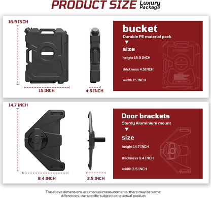 Door Hinge Container and Mount Set Compatible with 2007-2026 Jeep wrangler JL JK & Gladiator JT