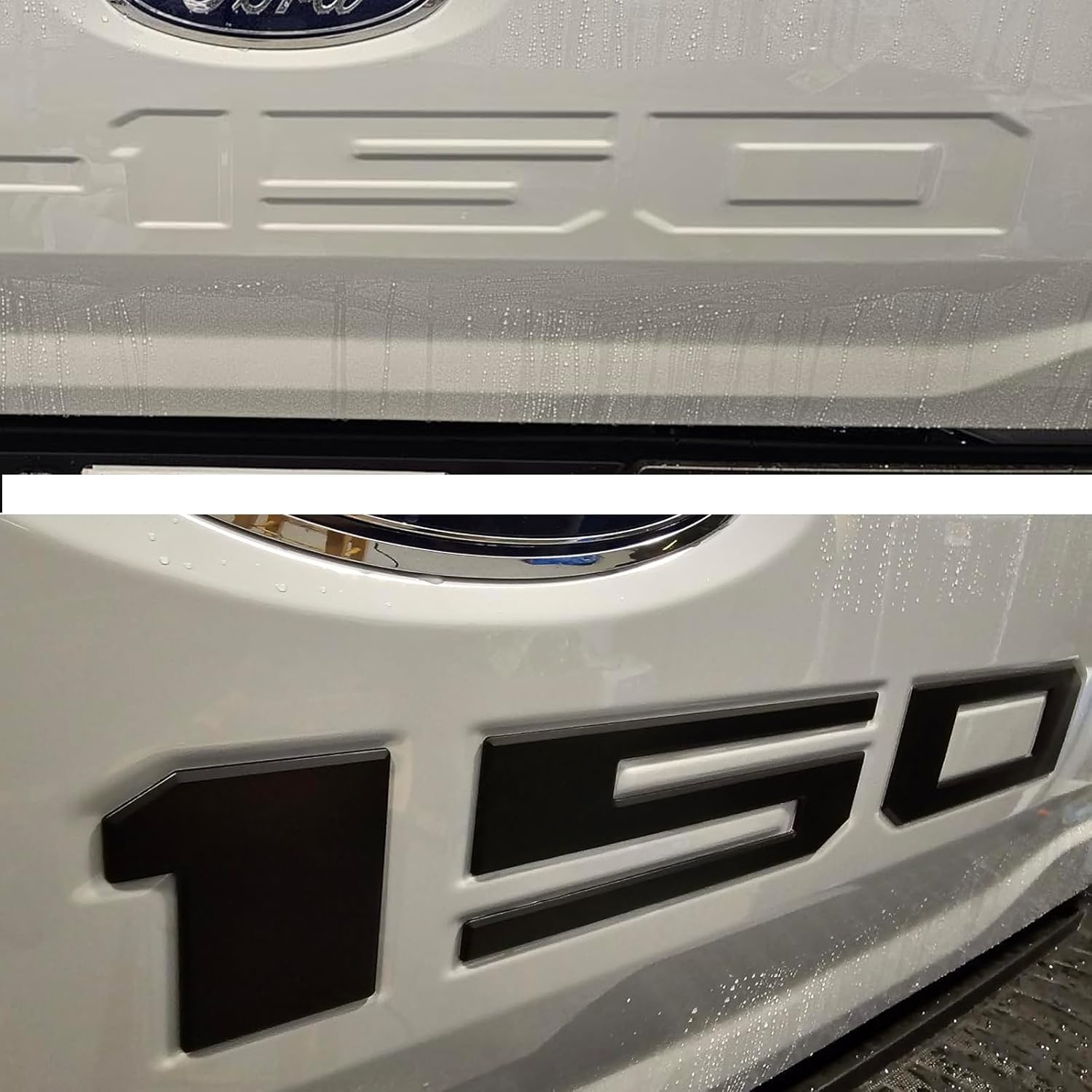 Tailgate Insert Letters Compatible with f150 2021 2022 2023 2024 3D Emblems with Strong Adhesive 250218 Matte Black