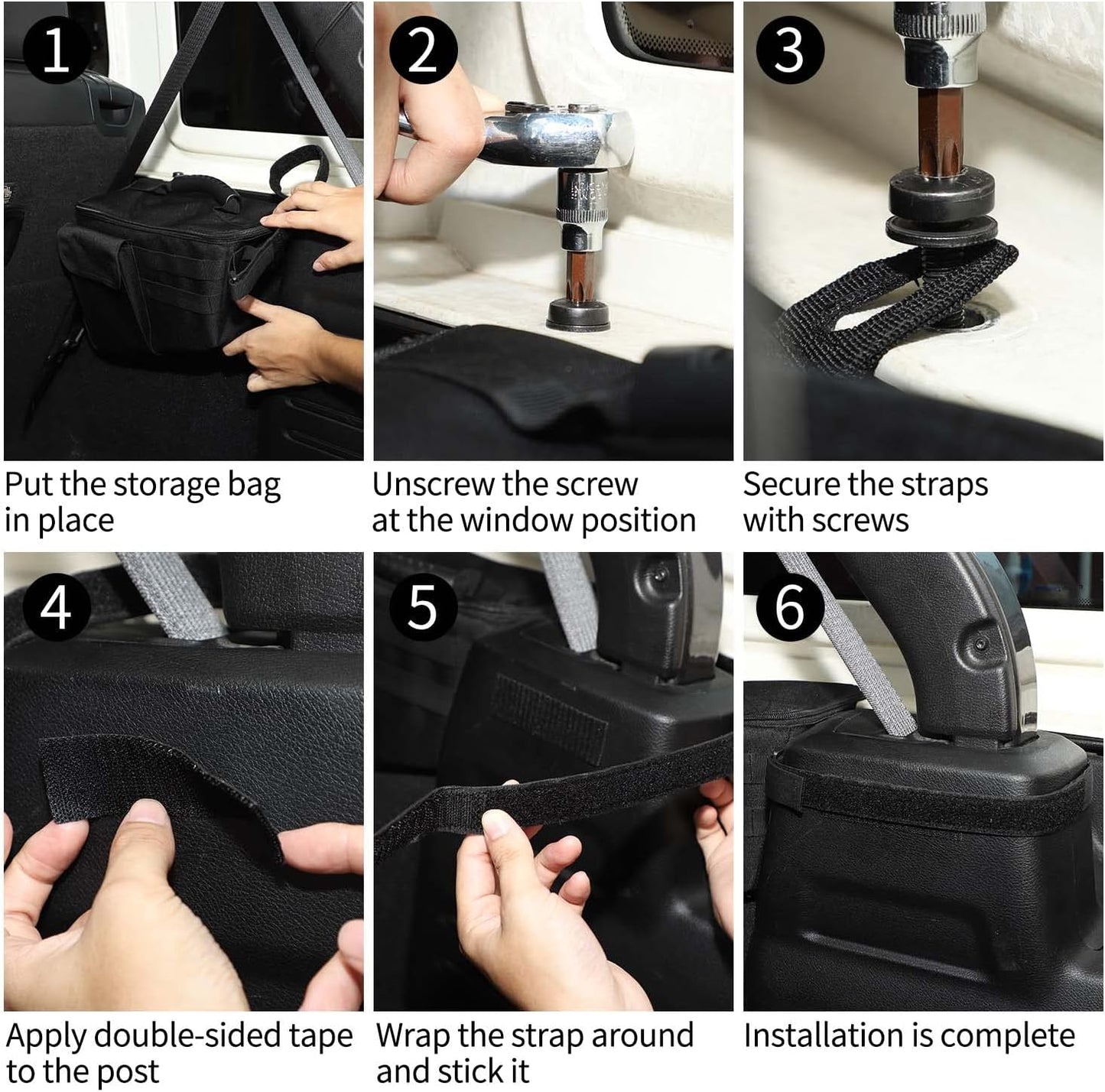 2PCS Rear Trunk Organizer for Jeep Wrangler JL 2 Door 2018-2023