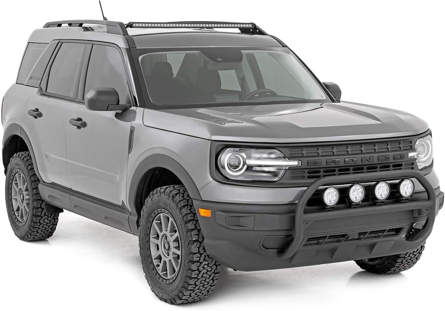 Rough Country 40" LED Light Bar Roof Rack Mount for Ford Bronco Sport (2021-2025) - 200W, 16,000 Lumen CREE LED, Spot Focus Beam
