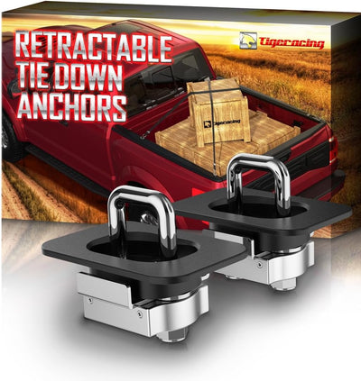 Retractable Tie Down Anchors Compatible with 2019 Ram 1500 Classic Model / 2019-2021 Ram 2500 3500