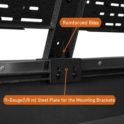 High Overland Bed Rack for Full-Size Trucks w/Bed Rails - Compatible with Toyota 07-23 Tundra & 05-23 Tacoma 6' Bed - OMOTOR