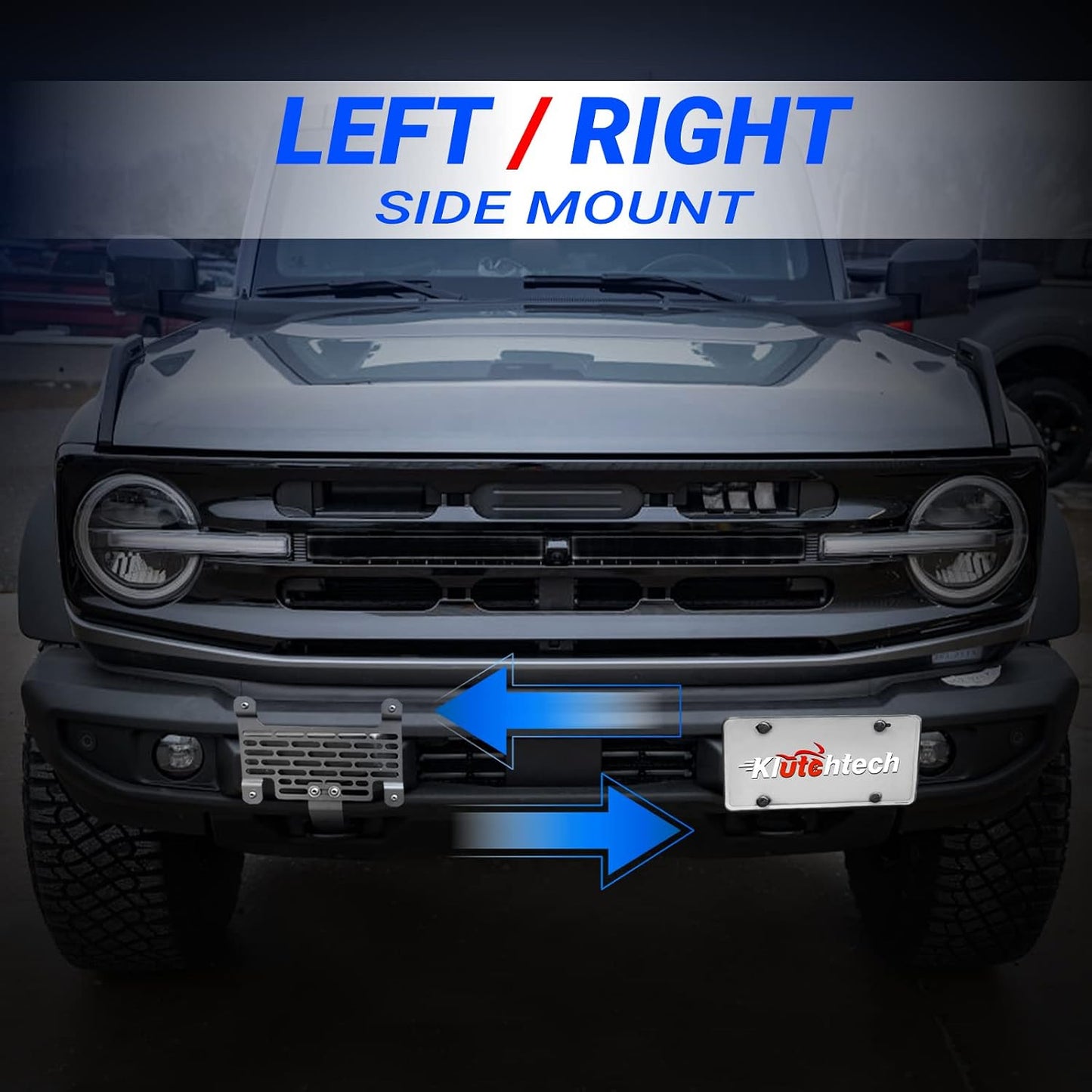 Front License Plate Holder Mount Compatible with Ford Bronco 6th Gen 2021 - 2026