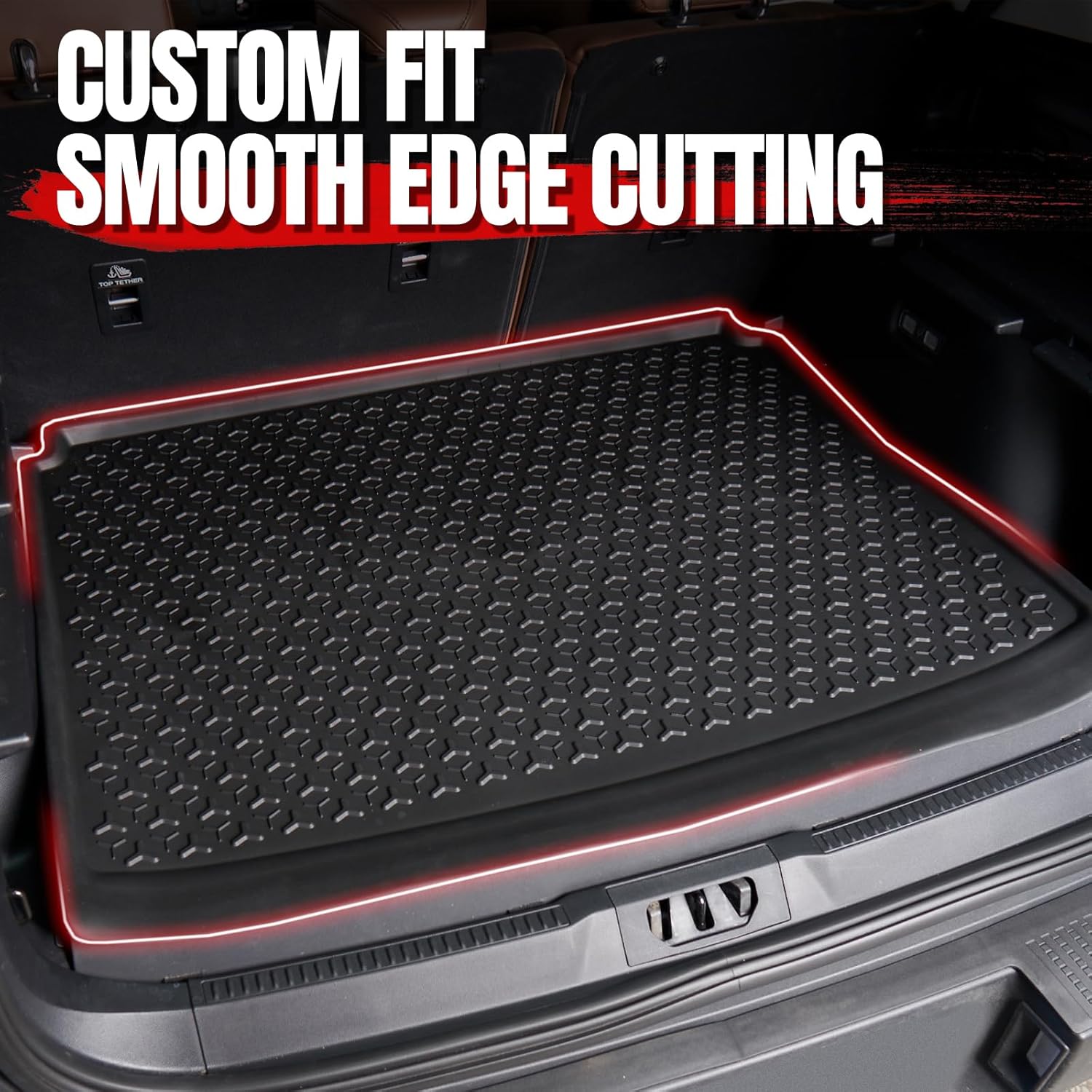 HAKA TOUGH Cargo Liner for 2021 2022 2023 Ford Bronco Sport, Trunk Slush Mats All Weather Custom Fit TPE Material Protection Accessories Full-Size Spare Tire (NOT FITS Bronco)
