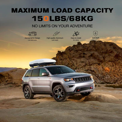 Roof Rack Cross Bars Compatible with Jeep Grand Cherokee L 2021-2024 and 2022 2023 2024 Grand Cherokee WL, Heavy Duty 220lb Aluminum Crossbar Racks Roof Rail Rooftop Luggage Canoe Carrier - OMOTOR