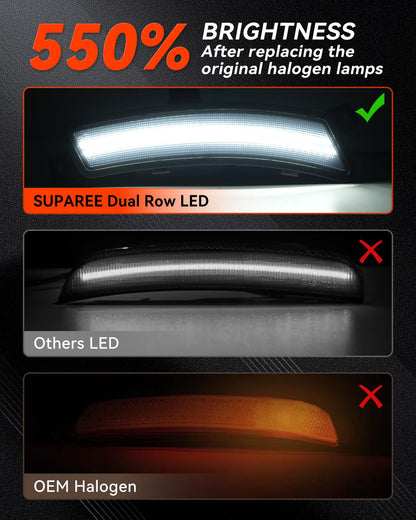 LED Side Marker Lights for 2025-2026 GMC Yukon XL, Chevy Tahoe Suburban, Smoked Lens