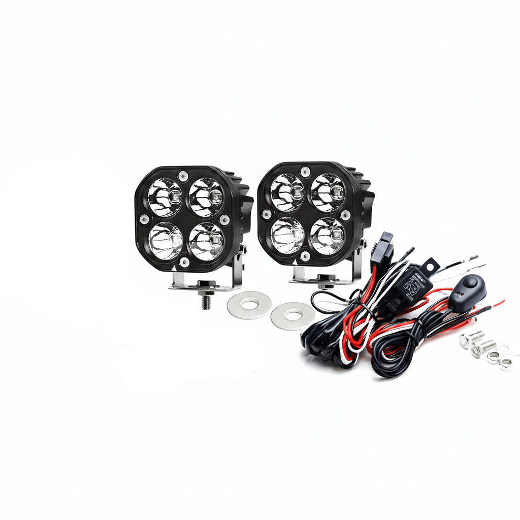 Clear Lens 20W High Power LED A-Pillar Lighting Kit Compatible with 2021-2026 Ford Bronco
