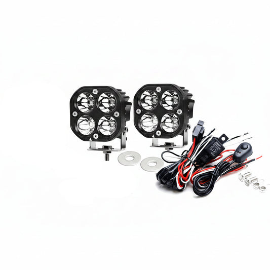 Clear Lens 20W High Power LED A-Pillar Lighting Kit Compatible with 2021-2026 Ford Bronco