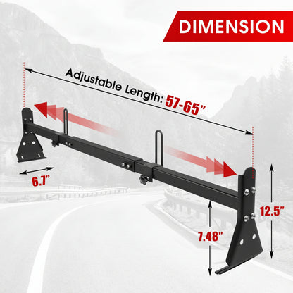 Ladder Rack for Van Compatible with Chevy Express 1500 2500 3500 Ford Econoline GMC Savana Fullsize with Rain Gutter