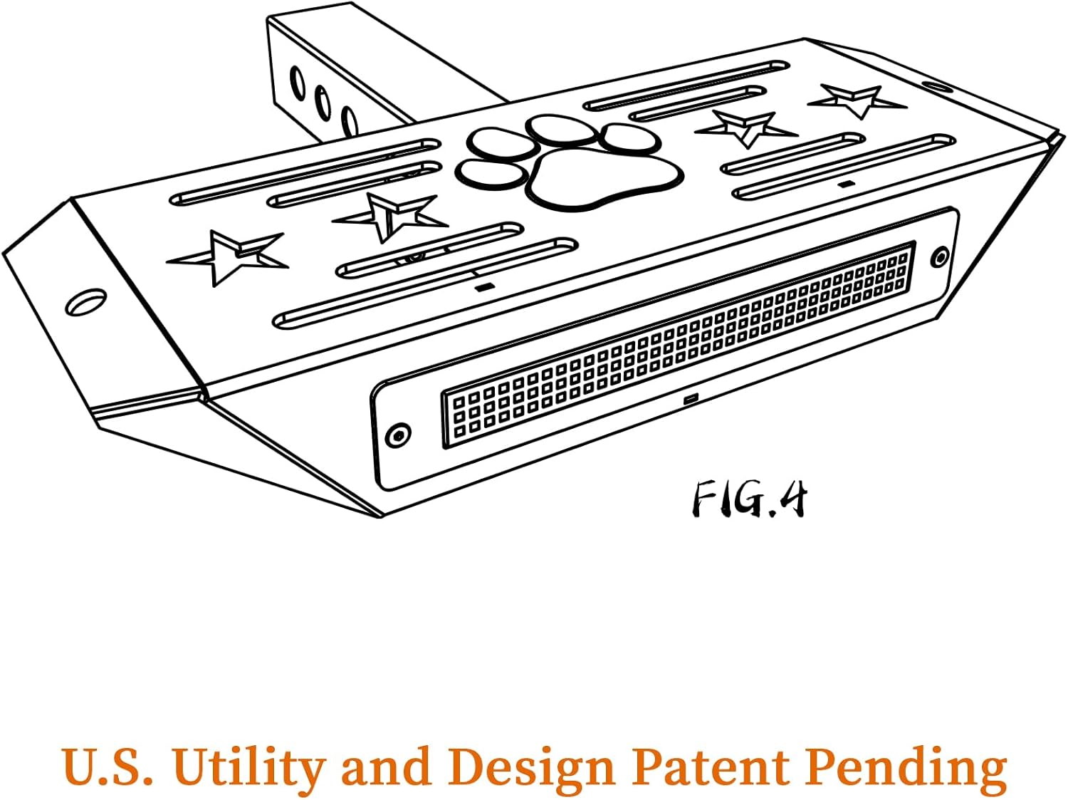 Hitch Step with Light and Whip Mount Holes, 108 LED Brake Lighting(6 Mode) Fit 2" Receiver Steel Construction Powder Matte Coated for Trucks Chevy Ford Toyota GMC Dodge RAM Jeep ATVs SUVs Vans