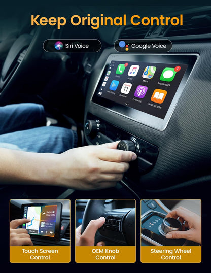 Wireless CarPlay Adapter for 2018-2024 Ford F-150/Chevy Silverado/RAM - 5.2GHz WiFi 6 & Active Cooling, 2s Auto Connect Dual iOS/Android CarPlay Dongle, Plug & Play No Lag