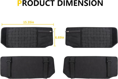 Tactical Sun Visor Organizer Visor Storage Compatible with 2021 2022 2023 2024 2025 Ford Bronco 2/4 Door Accessories Car Sun Visors Sunglasses Holder Webbing Molle Panel, 2x Driver Passenger