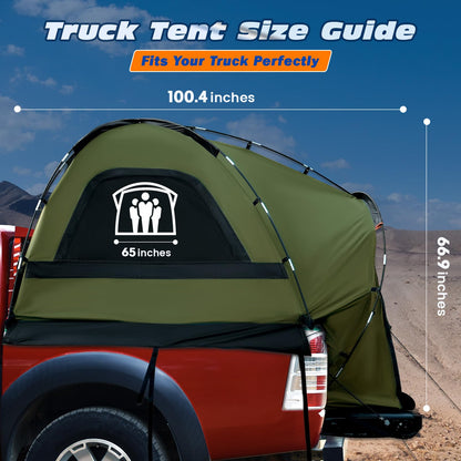 Truck Bed Tent, Waterproof PU3000mm Pickup Truck Tent for Camping Bed, for Car Camping