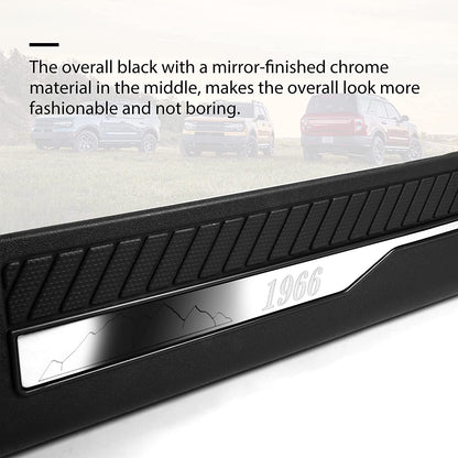 4Pcs Car Door Sill Guard Protector Compatible with Ford Bronco 4 Door 2021 2022 ABS Replacement Welcome Pedal Scuff Plate Entry Guard Sill Plate Anti Slip and Scratch Accessories - OMOTOR