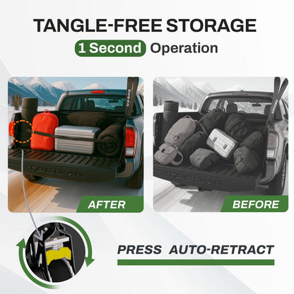 Rotating Retractable Ratchet Straps Fit for Toyota Tacoma 2005-2026