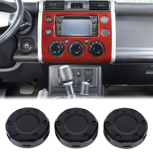 Center Console Air Conditioner Switch Button Knob Trim Cover Compatible with Toyota FJ Cruiser 2007-2021