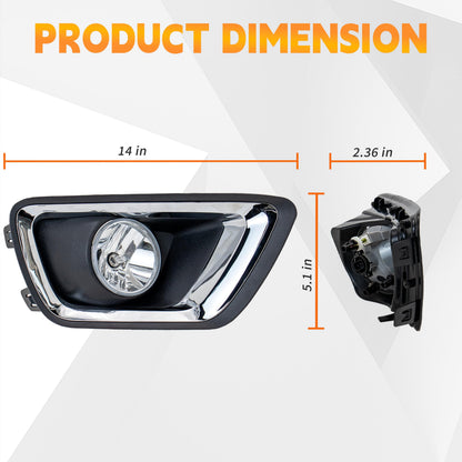 Fog Lights For Chevy Colorado 2015-2019 , Clear Lens, IP67 Waterproof