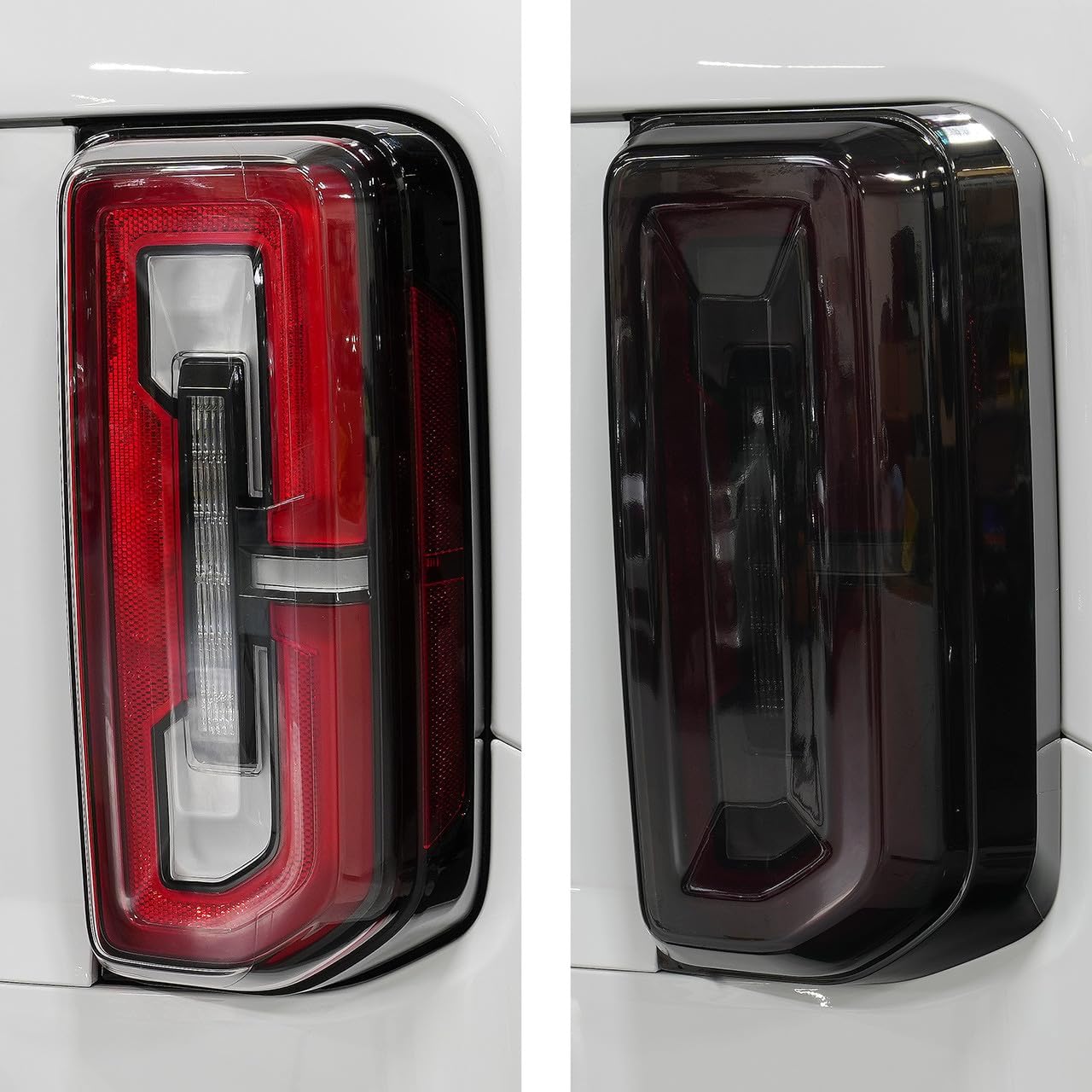 Smoked LED Tail Light Covers for Ford Bronco 2021+ 2/4 Door ( Not fit Base or Sport models)