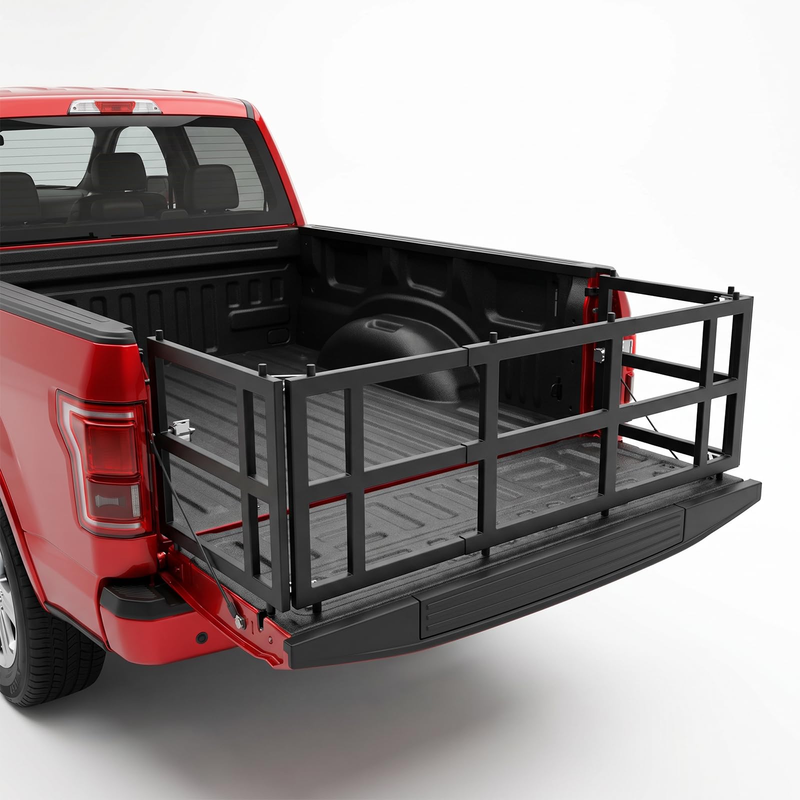 Universal Pickup Truck Bed Extender Rack, 46 to 65" Foldable Adjustable Width for Ford Toyota Nissan Chevy GMC Hyundai Dodge
