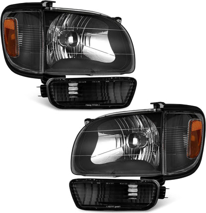 For 2001-2004 Toyota Tacoma Headlights Assembly Replacement Headlight+Corner Parking Signal Lights+Bumper Light - OMOTOR