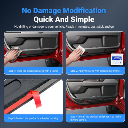 4PCS Car Door Anti Kick Pads Sticker Compatible with 2022-2026 Toyota Tundra